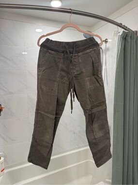 James Perse Men's Cargo Drawstring Pants - Olive Brown